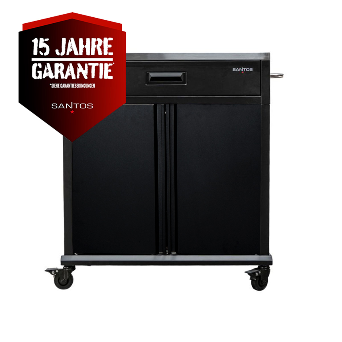 SANTOS BBQ Cart Pro in Matt Schwarz