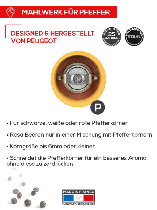 BISTRORAMA Pfeffermühle safrangelb 10 cm