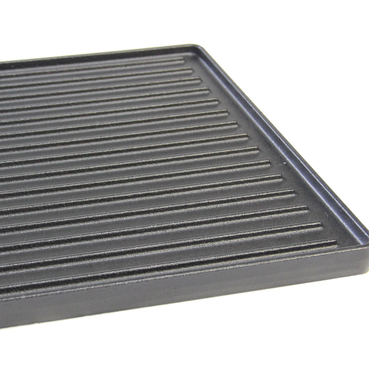 SANTOS Wende-Grillplatte Gusseisen für Napoleon Rogue | 45,1 x 29,5 cm | seasoned