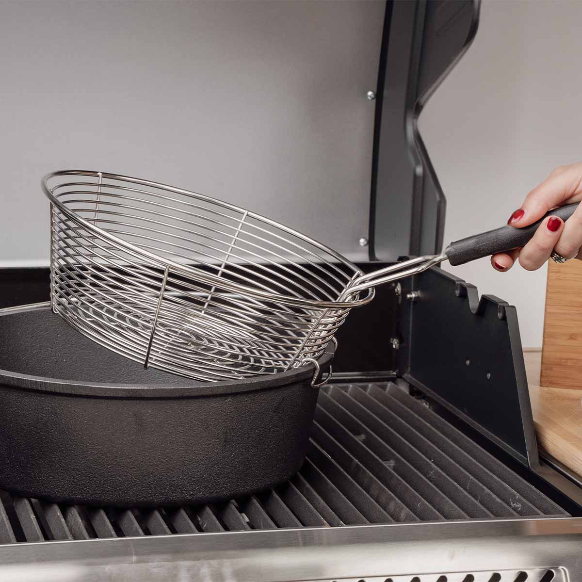 SANTOS Dutch Oven 6qt ohne Füsse mit Frittierkorb