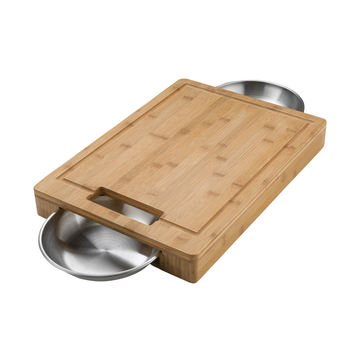 Napoleon PRO Schneidebrett mit 2 Edelstahl Schalen Napoleon PRO Schneidebrett mit 2 Edelstahl Schalen