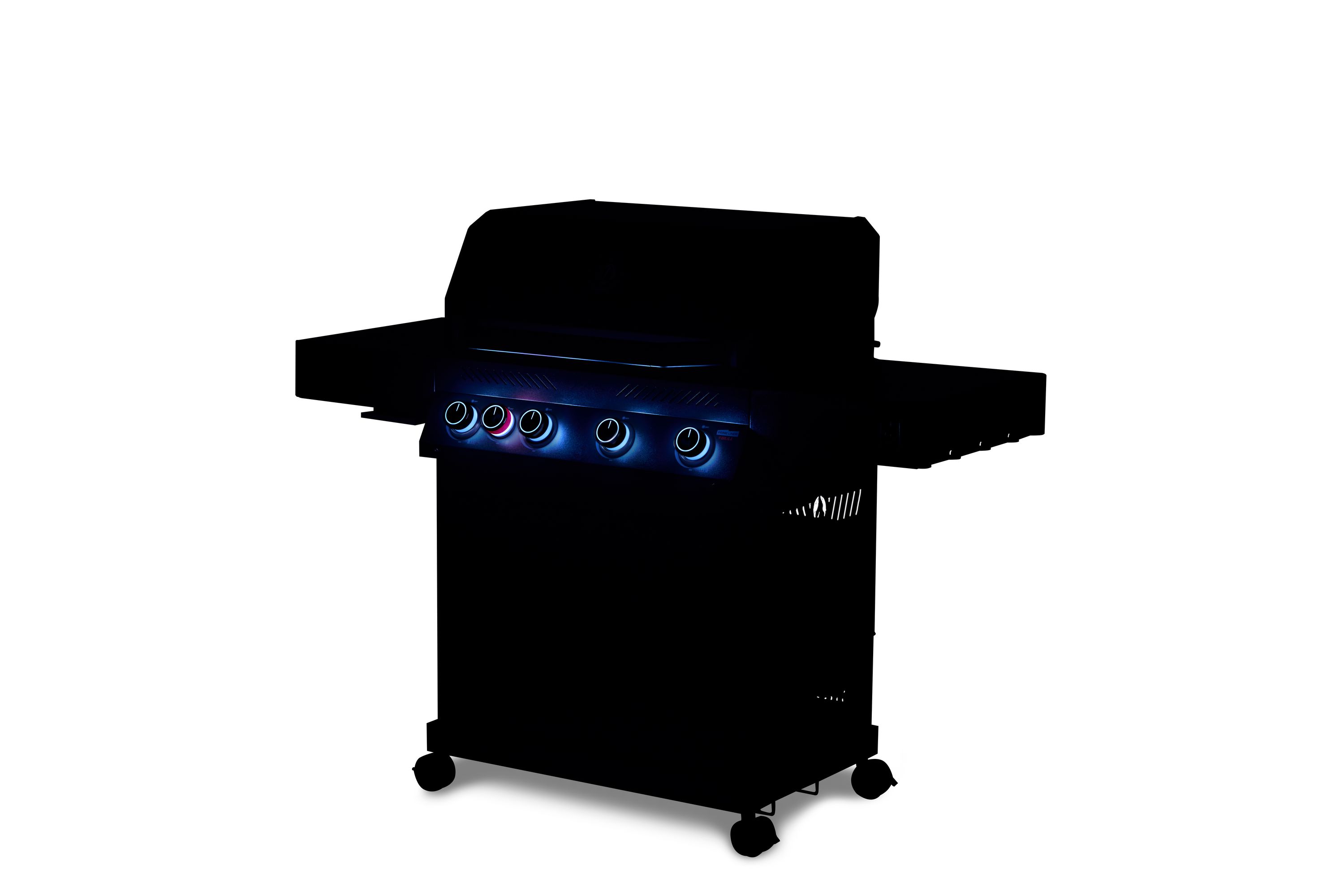 PRIMELINER G4 Gasgrill Black – 4 Brenner mit Infrarot-Seitenbrenner