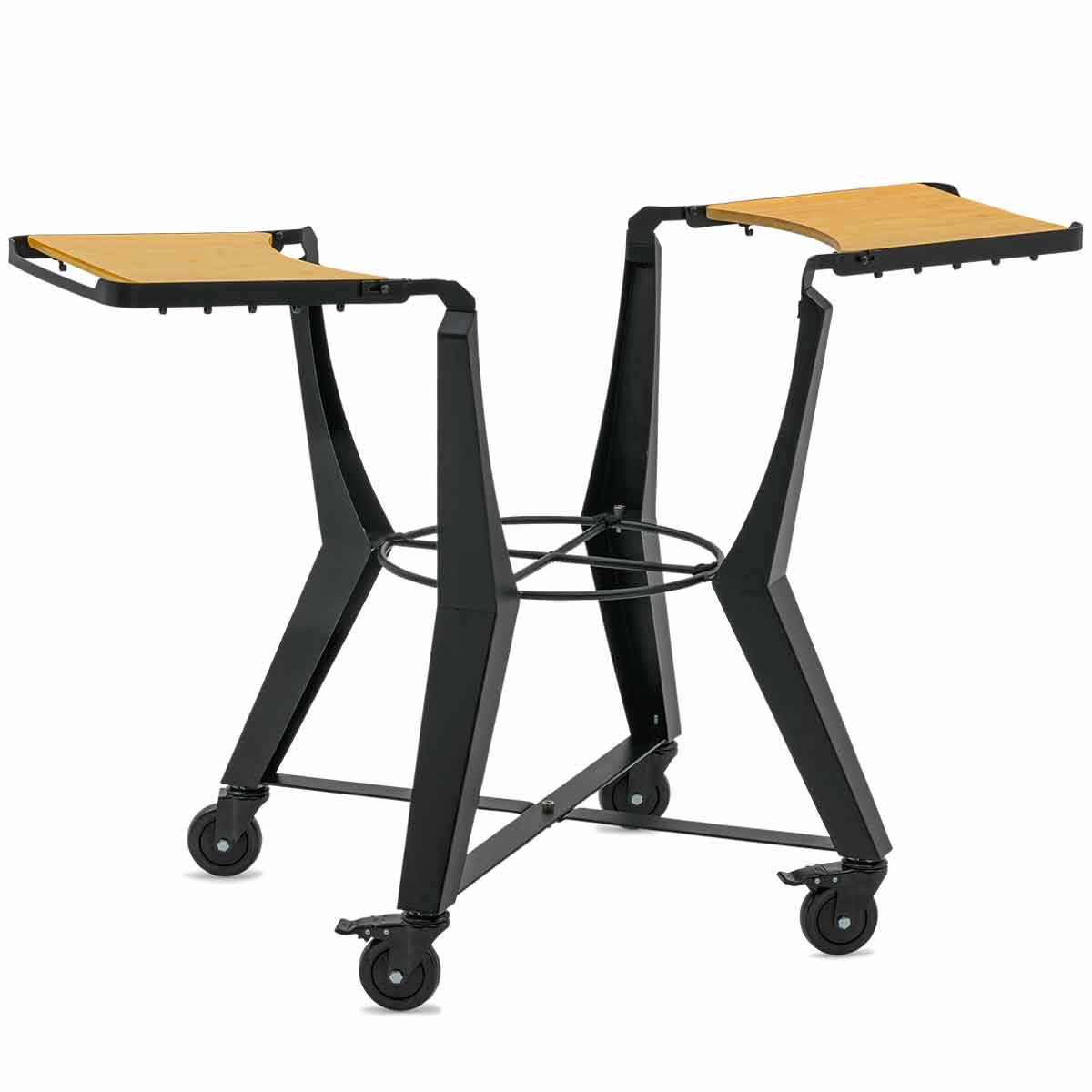 Monolith Gestell mit Seitentischen für den Two.66 Keramikgrill, schräge Ansicht vorne links