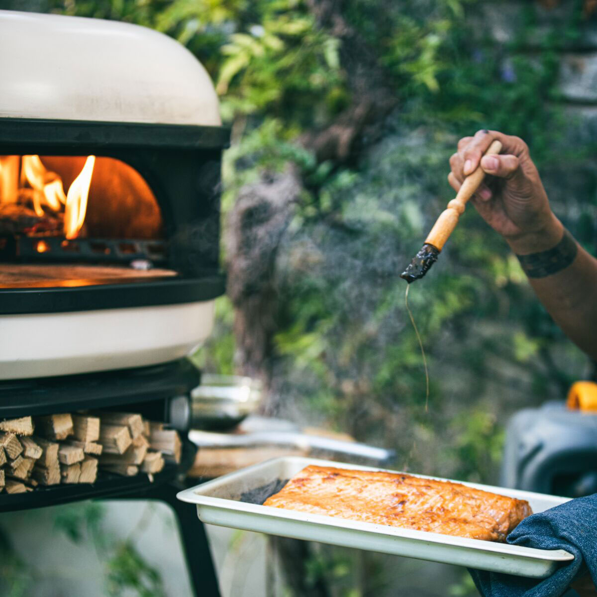 Gozney Dome Dual-Fuel Pizzaofen, cremeweiß