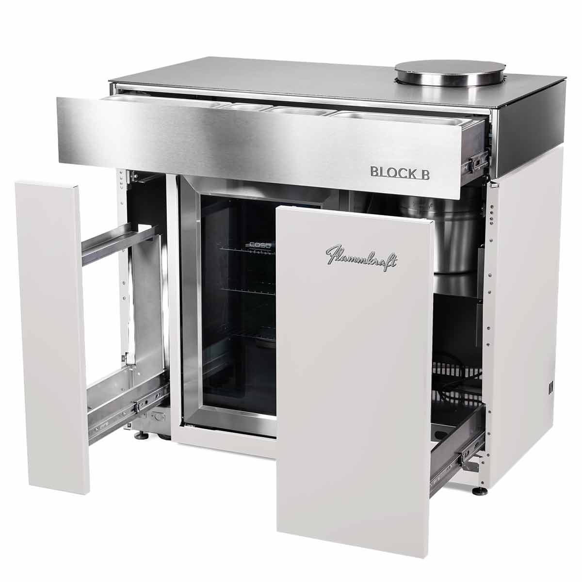 Flammkraft Block B, Flexibles Bar- und Kühlmodul, Front