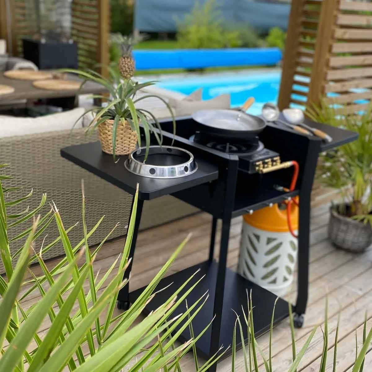 Hot Wok Comfort Wok‑Tisch (Lieferumfang ohne Wokbrenner und Zubehör)