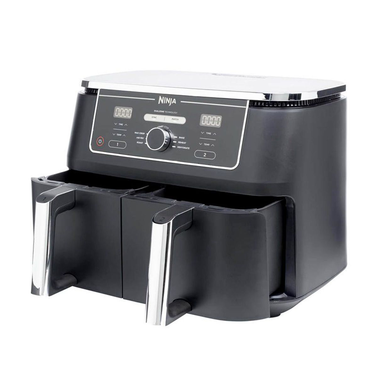 Ninja Foodi Max Dual Zone Heißluftfritteuse 9,5 Liter in Schwarz