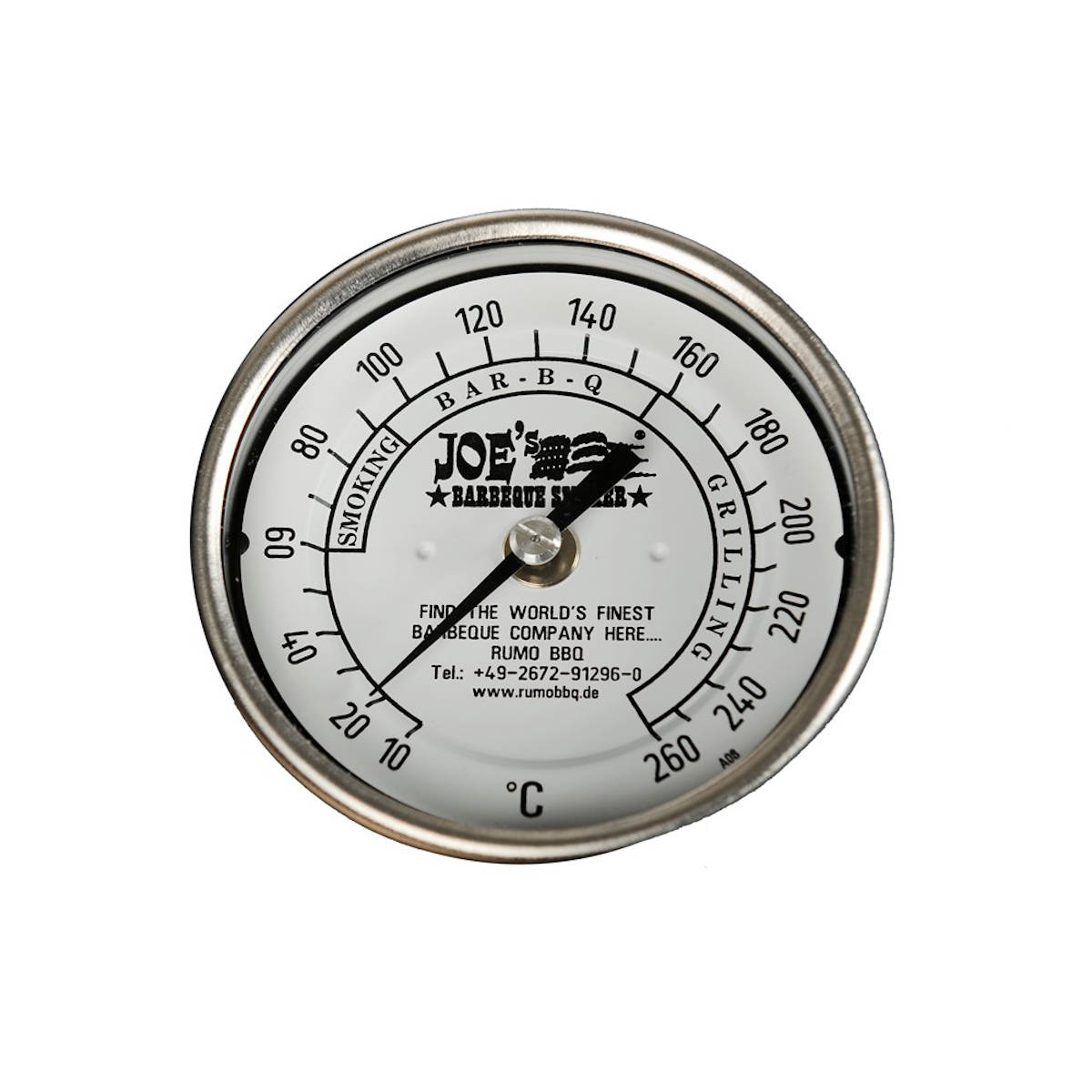 Joe's Barbeque Edelstahl Deckelthermometer, Ø 8,5 cm