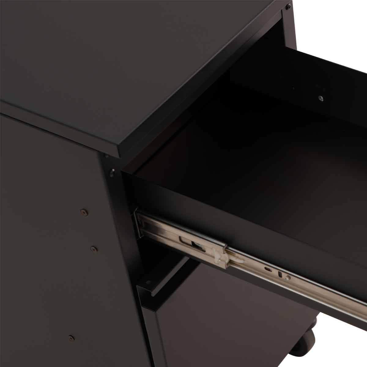 SANTOS BBQ-Trolley, Matt Schwarz für S-Serie & S-Serie Pro, Soft-Close Schublade