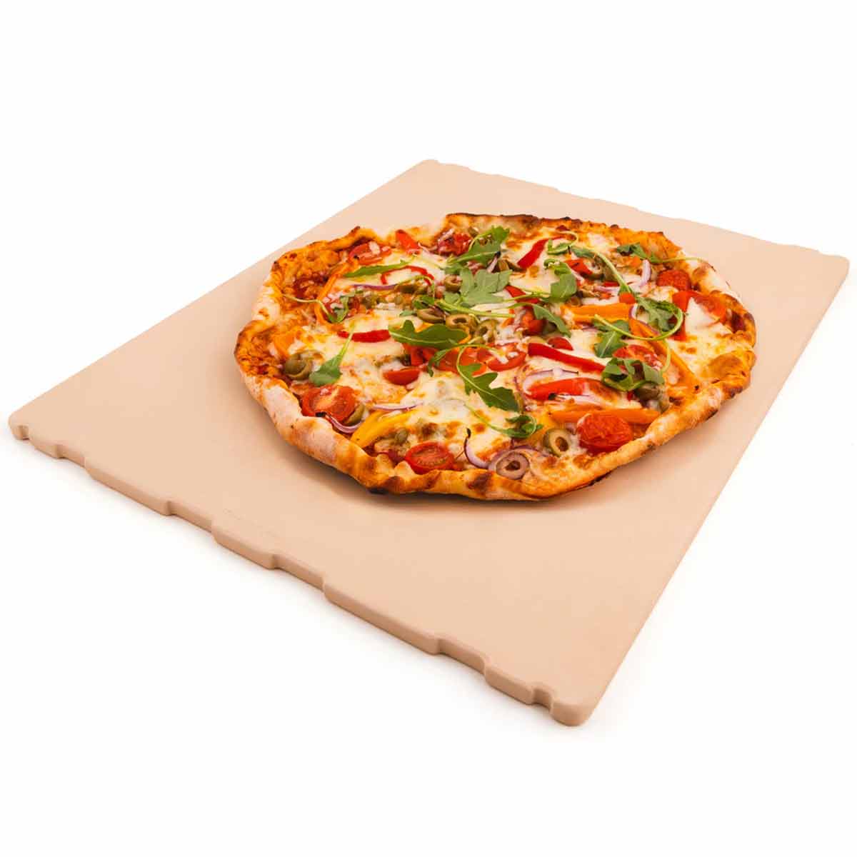 Broil King Pizzastein mit gebackener Pizza