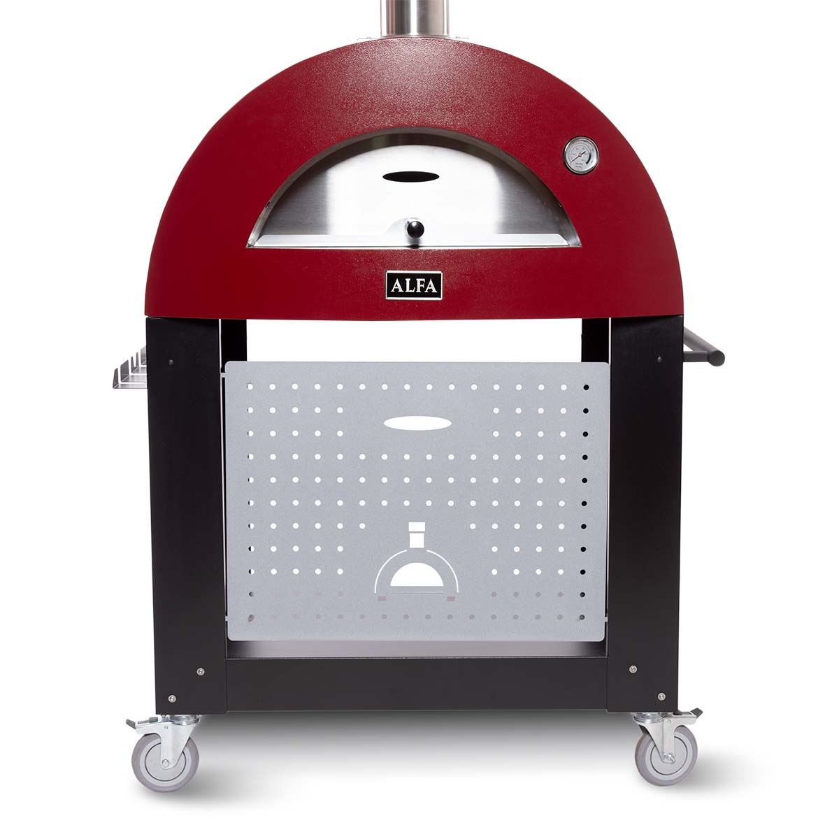 Alfa Forni Hybrid Pizzaofen Moderno 2 PIZZE, Antik Rot