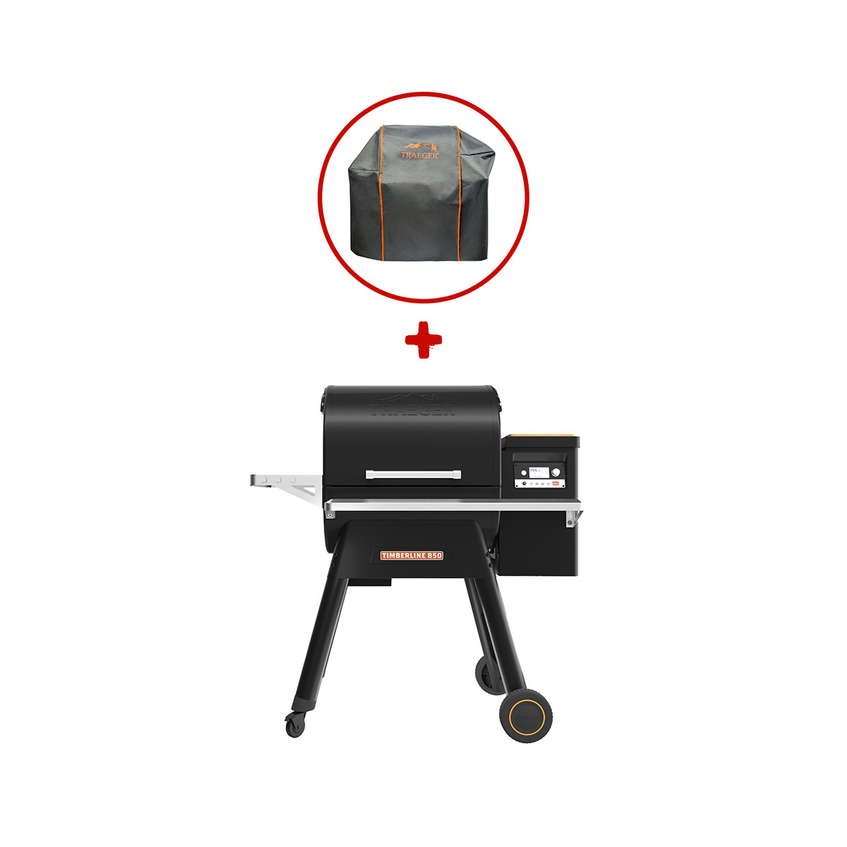 Traeger Pelletgrill Timberline 850, Schwarz inkl. Abdeckhaube