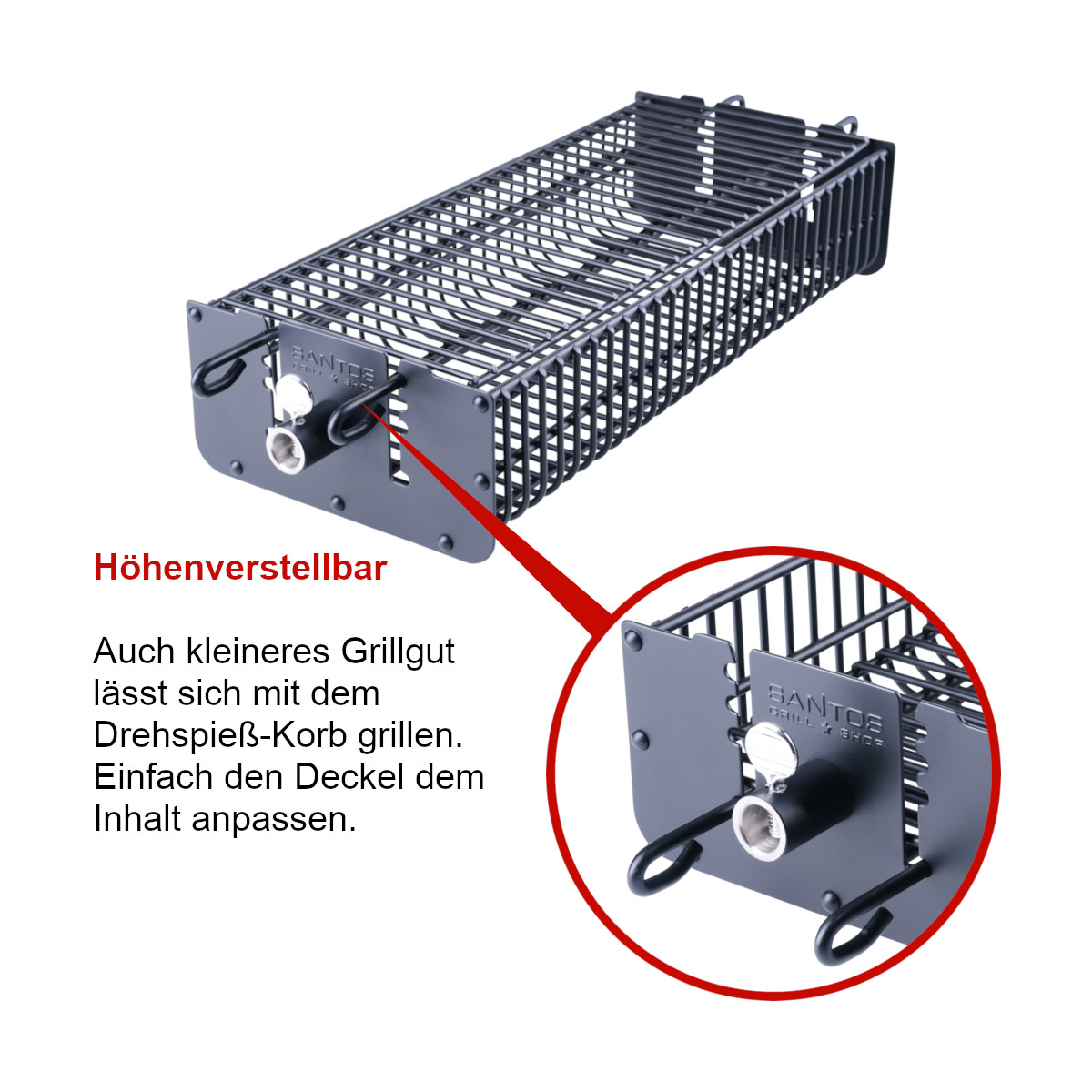 Santos Drehspie§-Korb Set Drehspie§e eckig