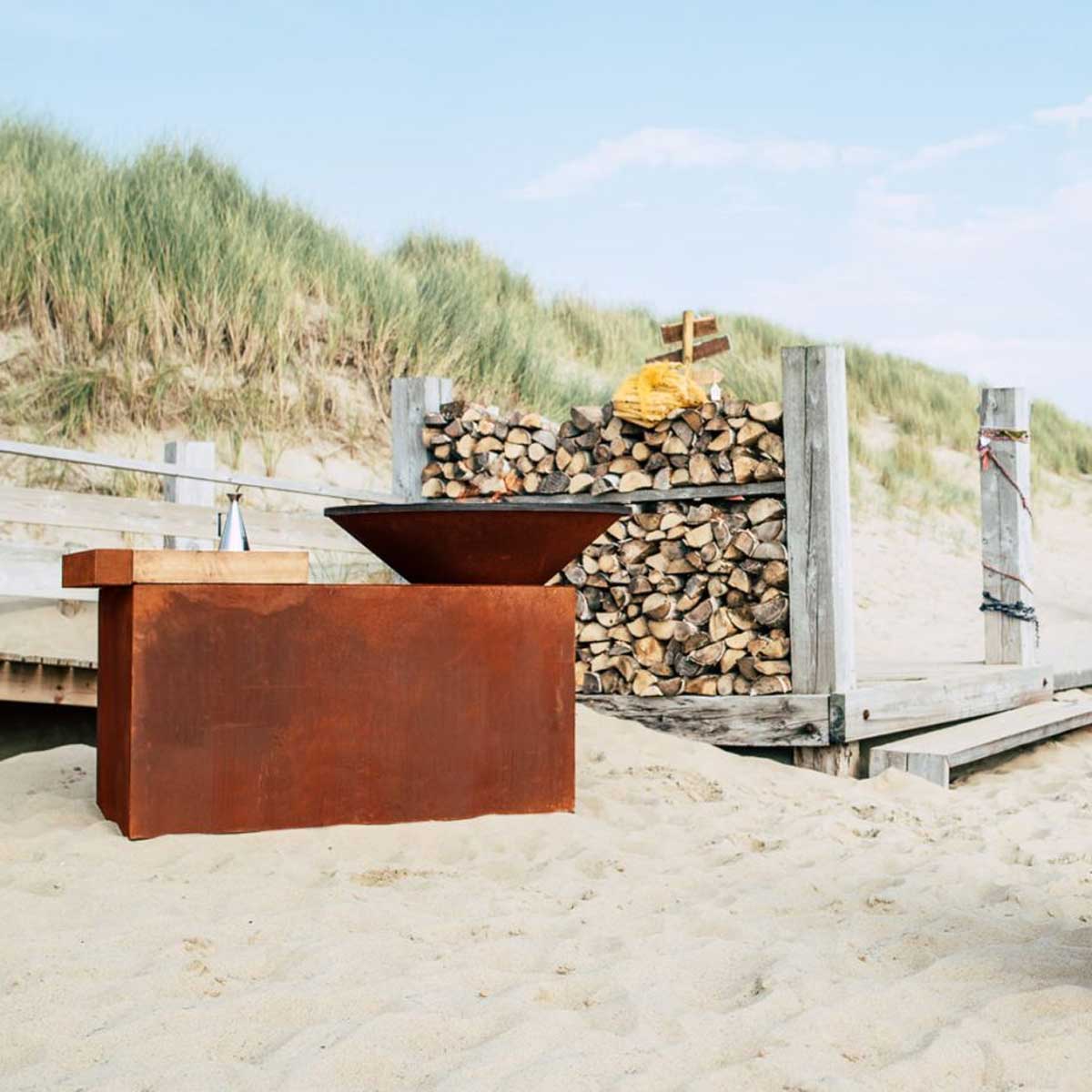OFYR-Island+ Corten 100 Teak Wood
