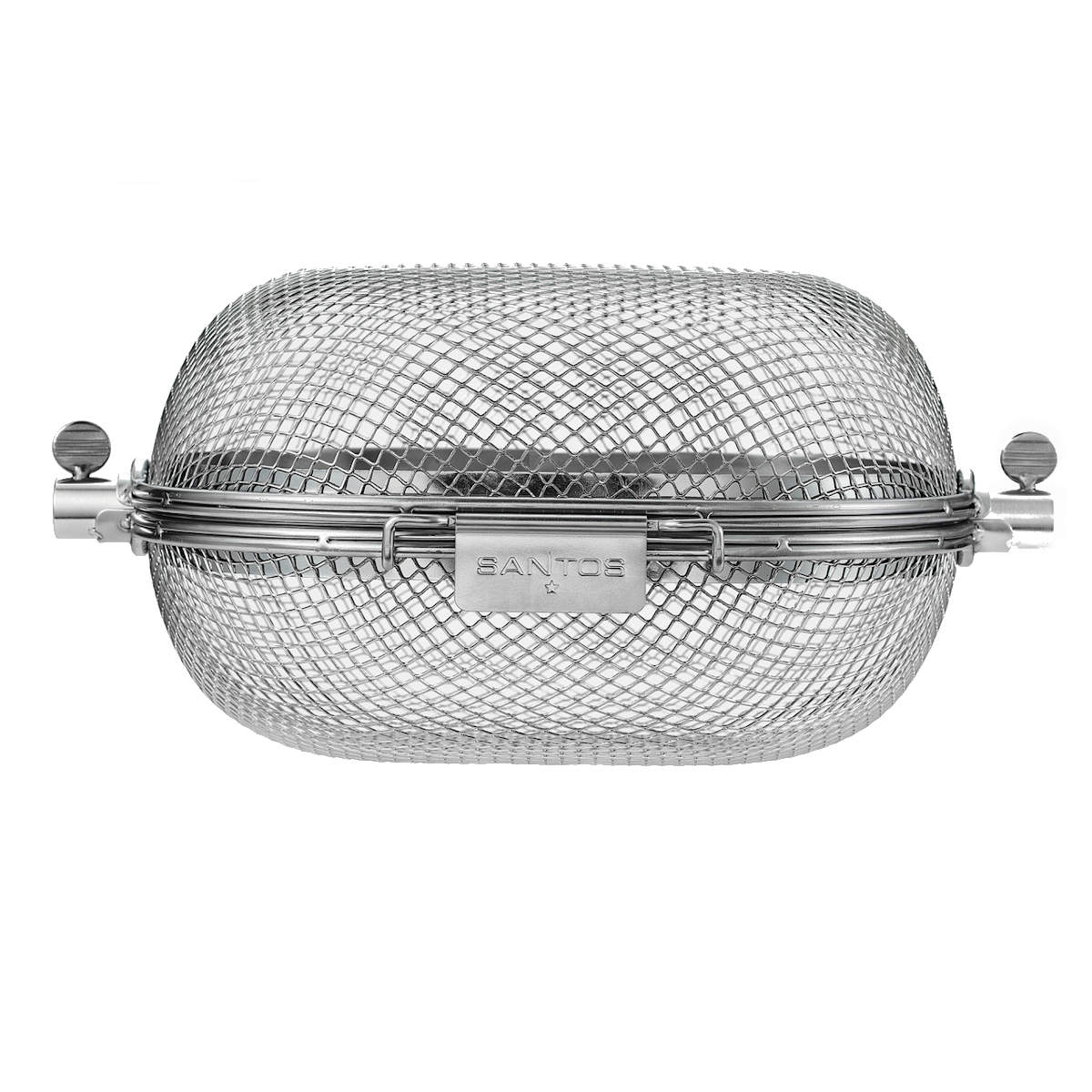 SANTOS XS Drehspieß Korb Grillkorb für schmale Grills, Edelstahl | Retoure