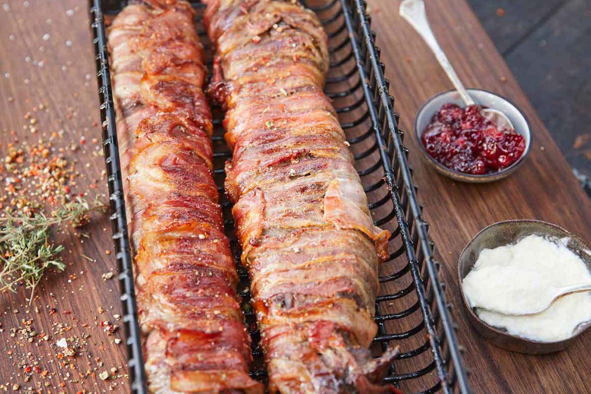 SANTOS Drehspieß-Korb Set für Drehspieße | Grillkorb | eckig | Retoure
