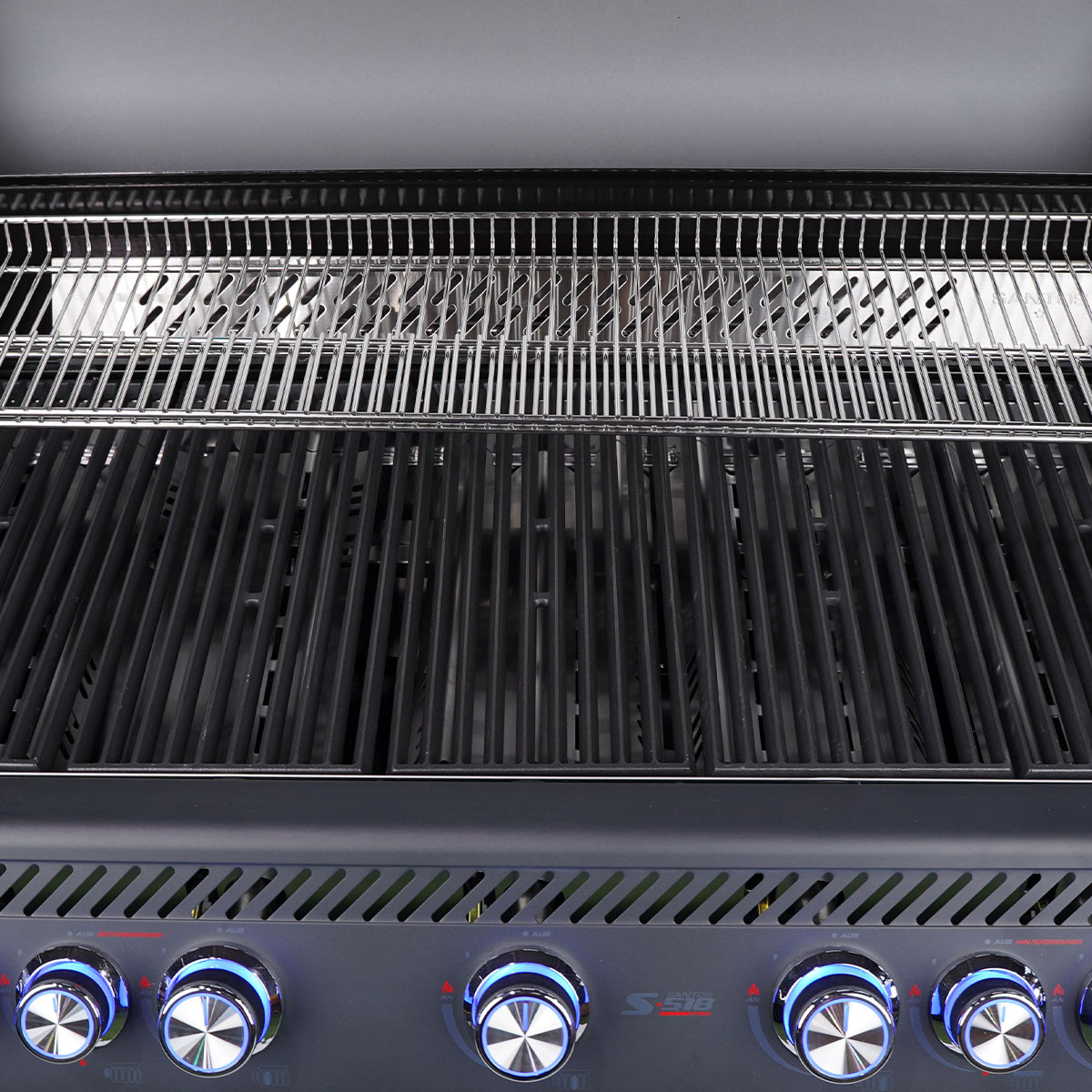 Santos S-518 PRO All Black Matt | Seiten- & Heckbrenner | Ready2Grill Bundle