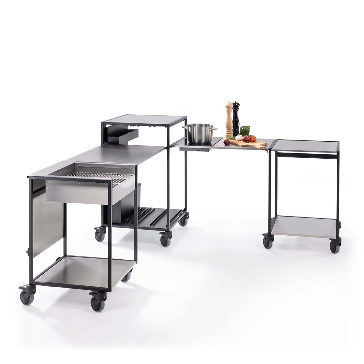 One Minute Kitchen Mobile Außenküche Premium | Schwarz