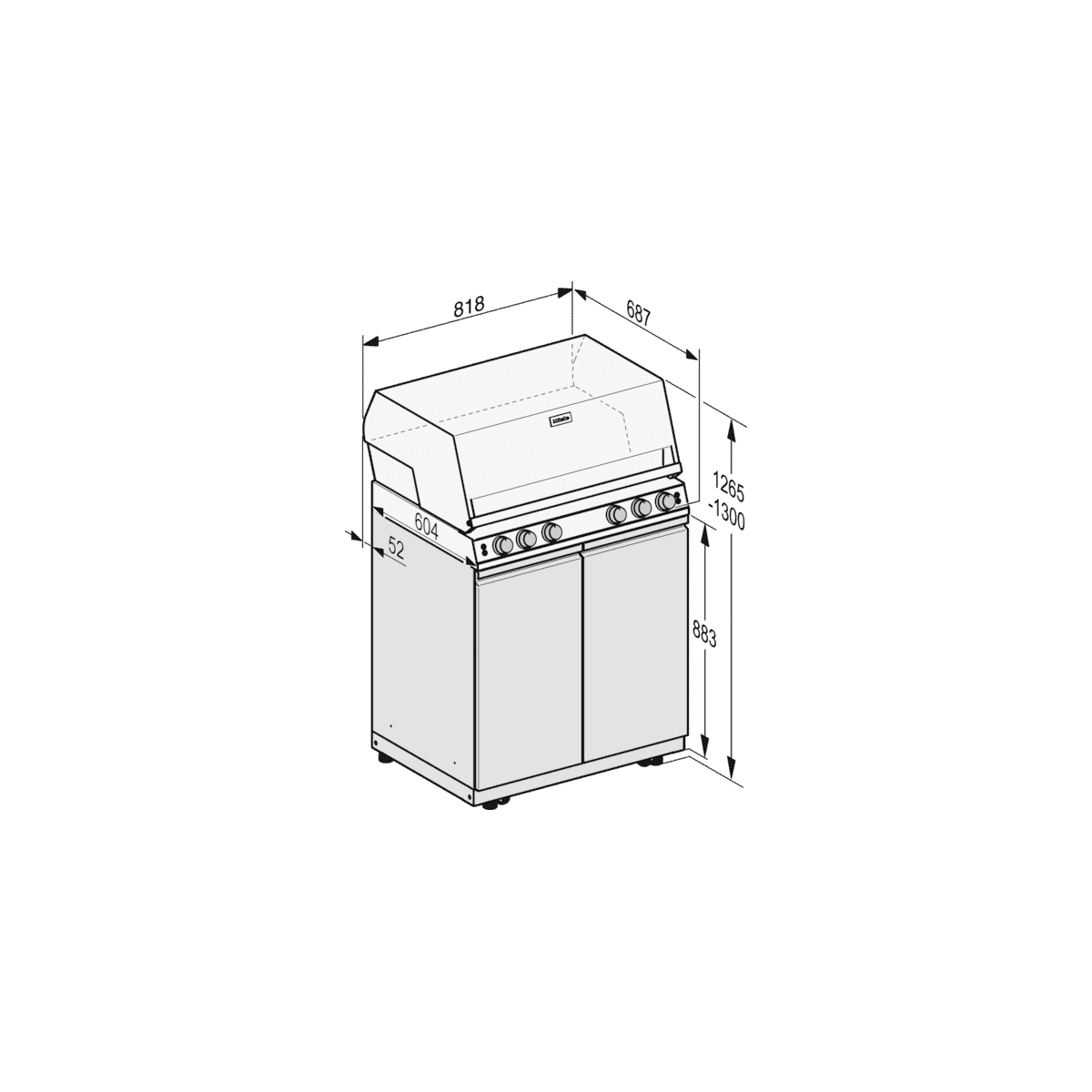 Miele Fire Pro L 4 PD – 4 Brenner und drei Schubladen – Gasgrill