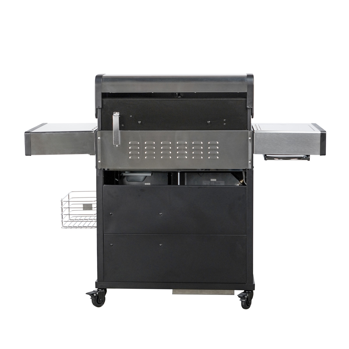 SANTOS Gasgrill S-418 Pro Edelstahl mit IR-Seiten- & Heckbrenner