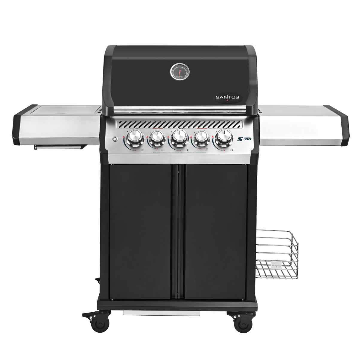 SANTOS S-318 Pro mit Seiten- & Heckbrenner in Schwarz