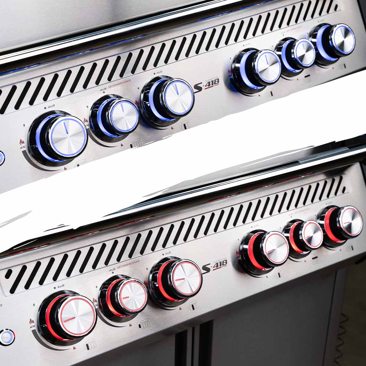 SANTOS S-418 Pro TST | Seiten- & Heckbrenner | Ready2Grill Bundle