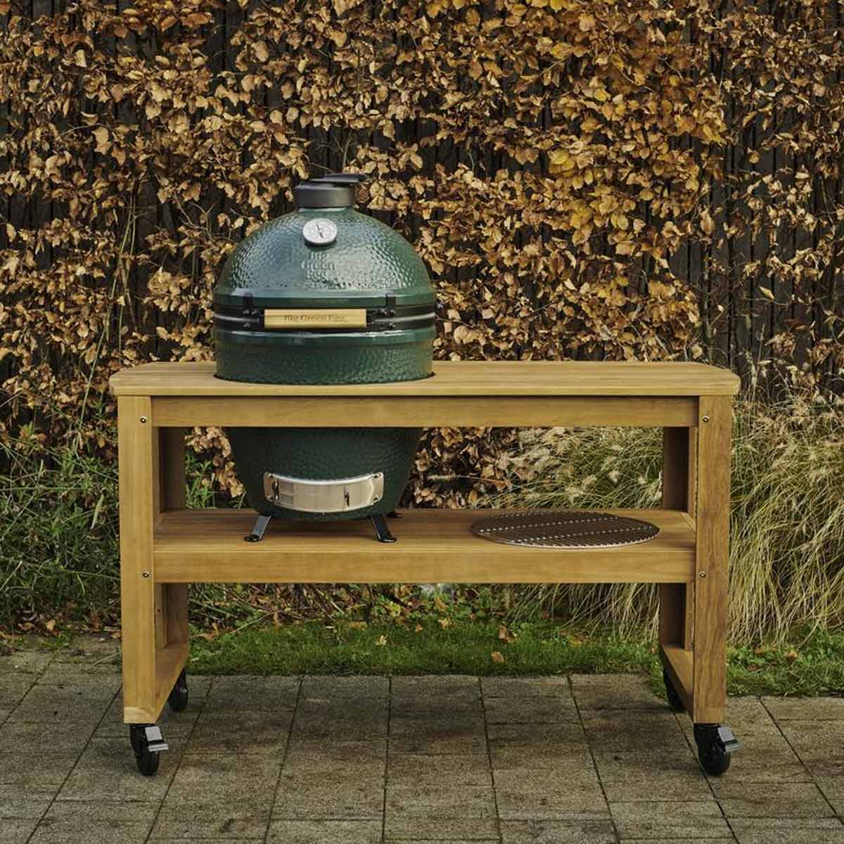 Big Green Egg Holztisch für Large aus Eukalyptusholz