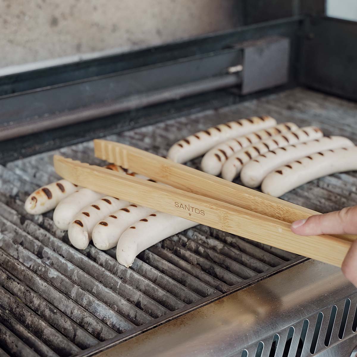 SANTOS Grillzange aus Bambusholz | 60 cm