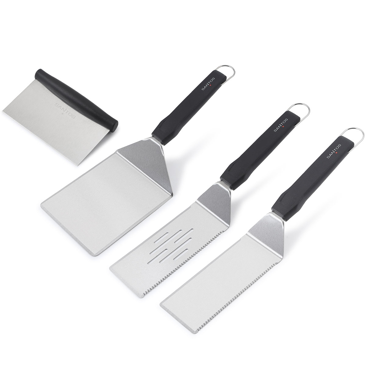 SANTOS Grillspachtel Plancha-Set, 4-teilig  SANTOS Grillspachtel Plancha-Set, 4-teilig