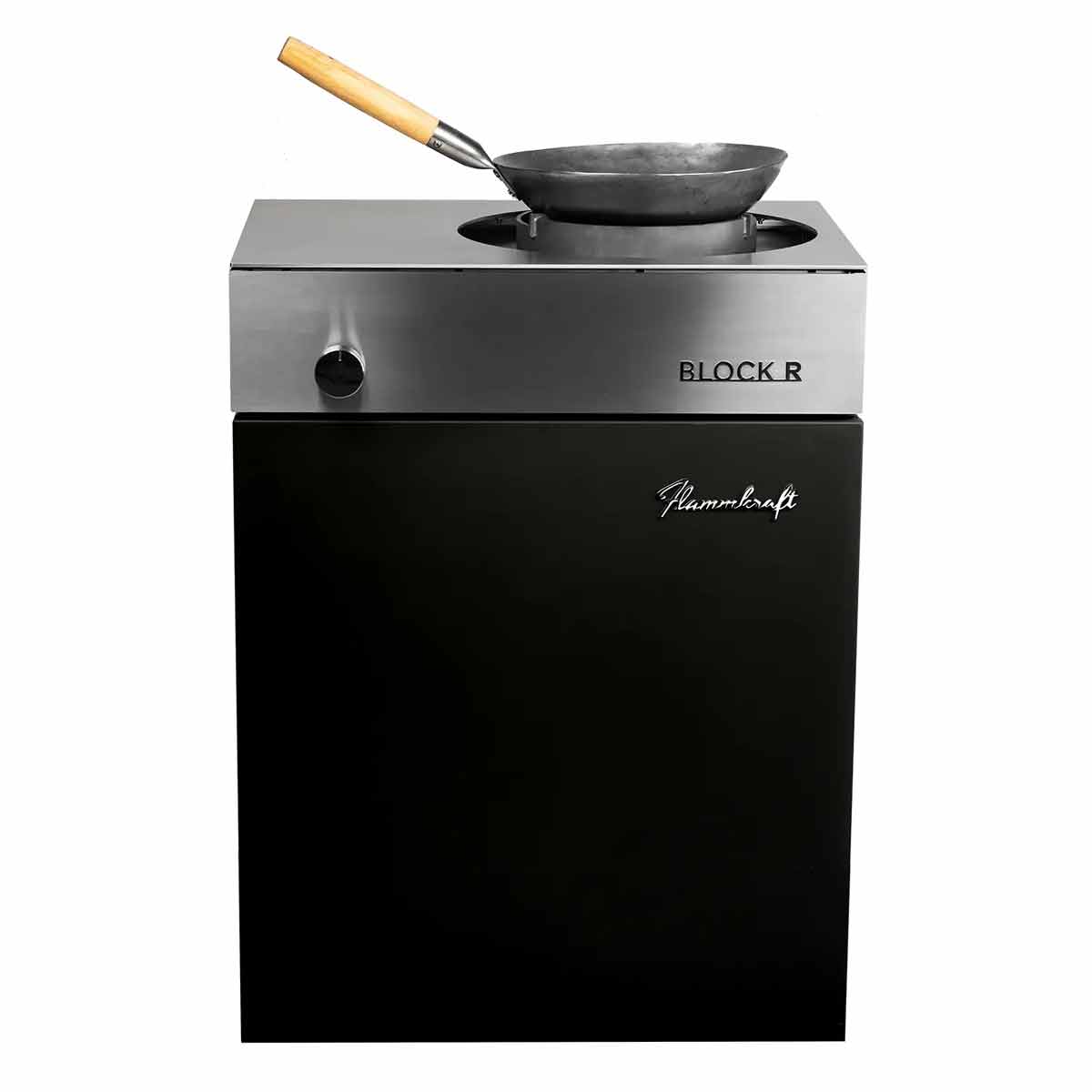 Flammkraft Block R | Gen. 5 | Wokbrenner | Elfenbeinschwarz