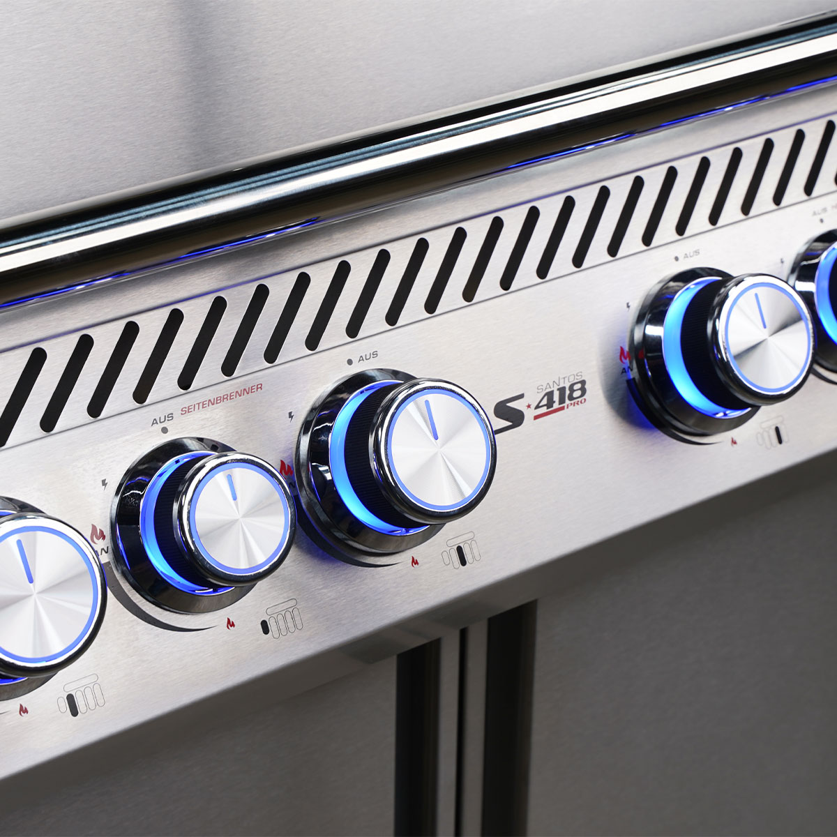 SANTOS S-418 Pro TST | Seiten- & Heckbrenner | Ready2Grill Bundle