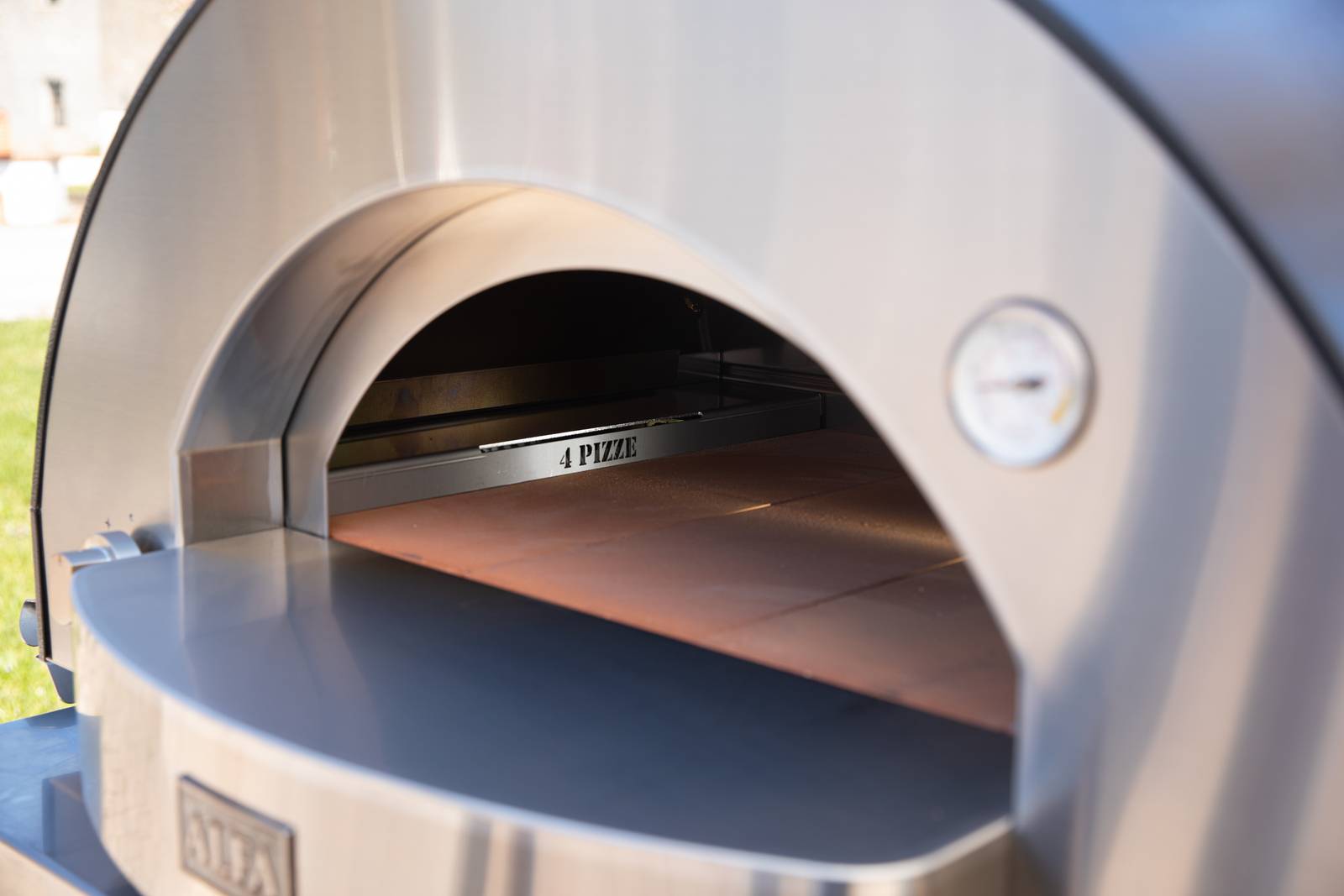 Alffa Forni -Kit Hybrid 4 Pizze (Classico) Edelstahl