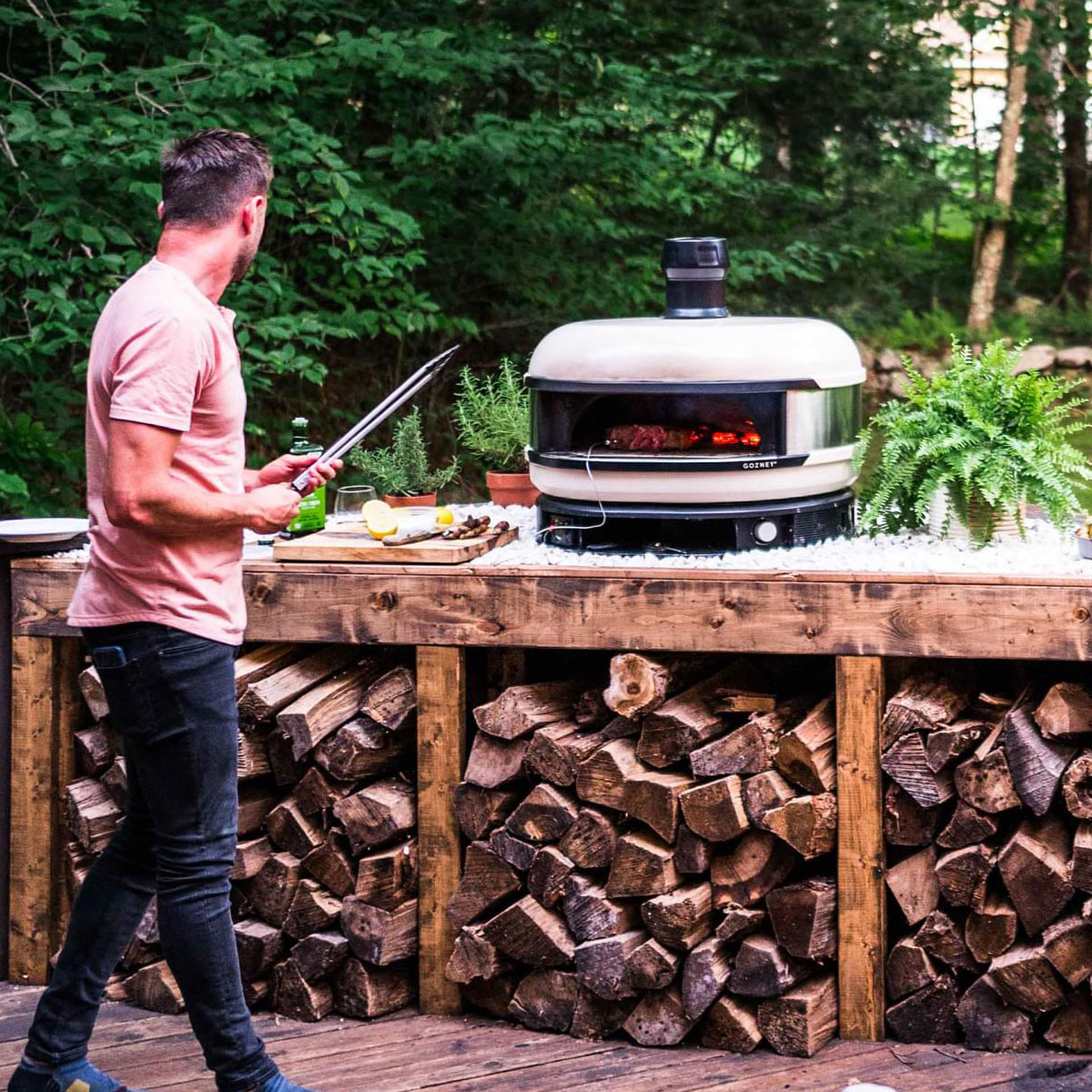 Gozney Dome Dual-Fuel Pizzaofen, cremeweiß Gozney Dome Dual-Fuel Pizzaofen, cremeweiß