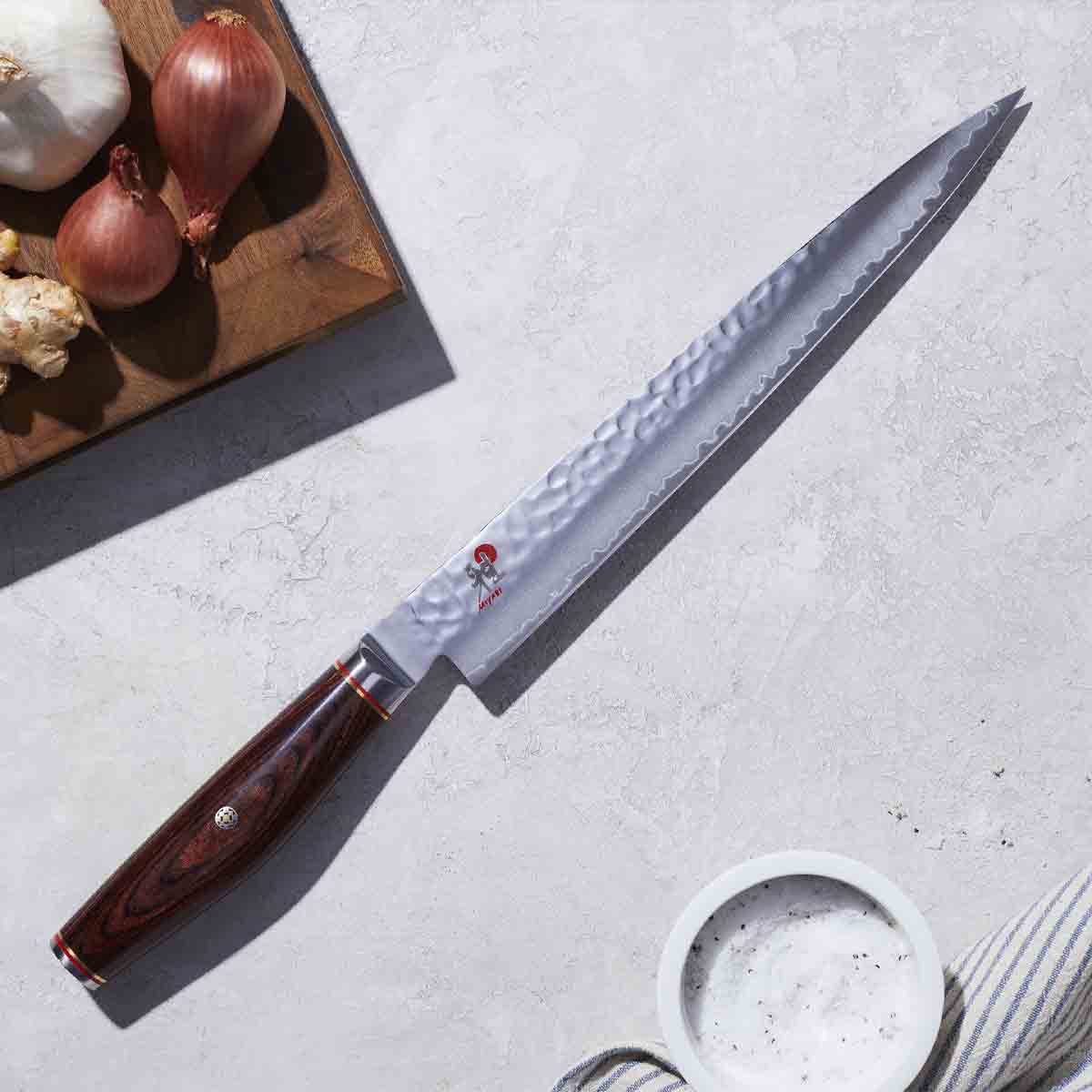 MIYABI Artisan 6000 MCT Sujihiki 24 cm Pakka Holz