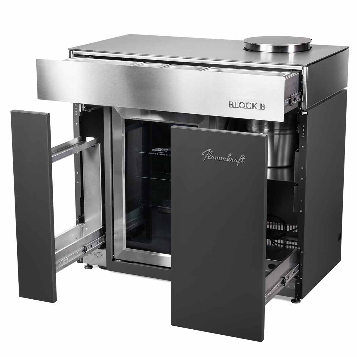 Flammkraft Block B, Flexibles Bar- und Kühlmodul, Front