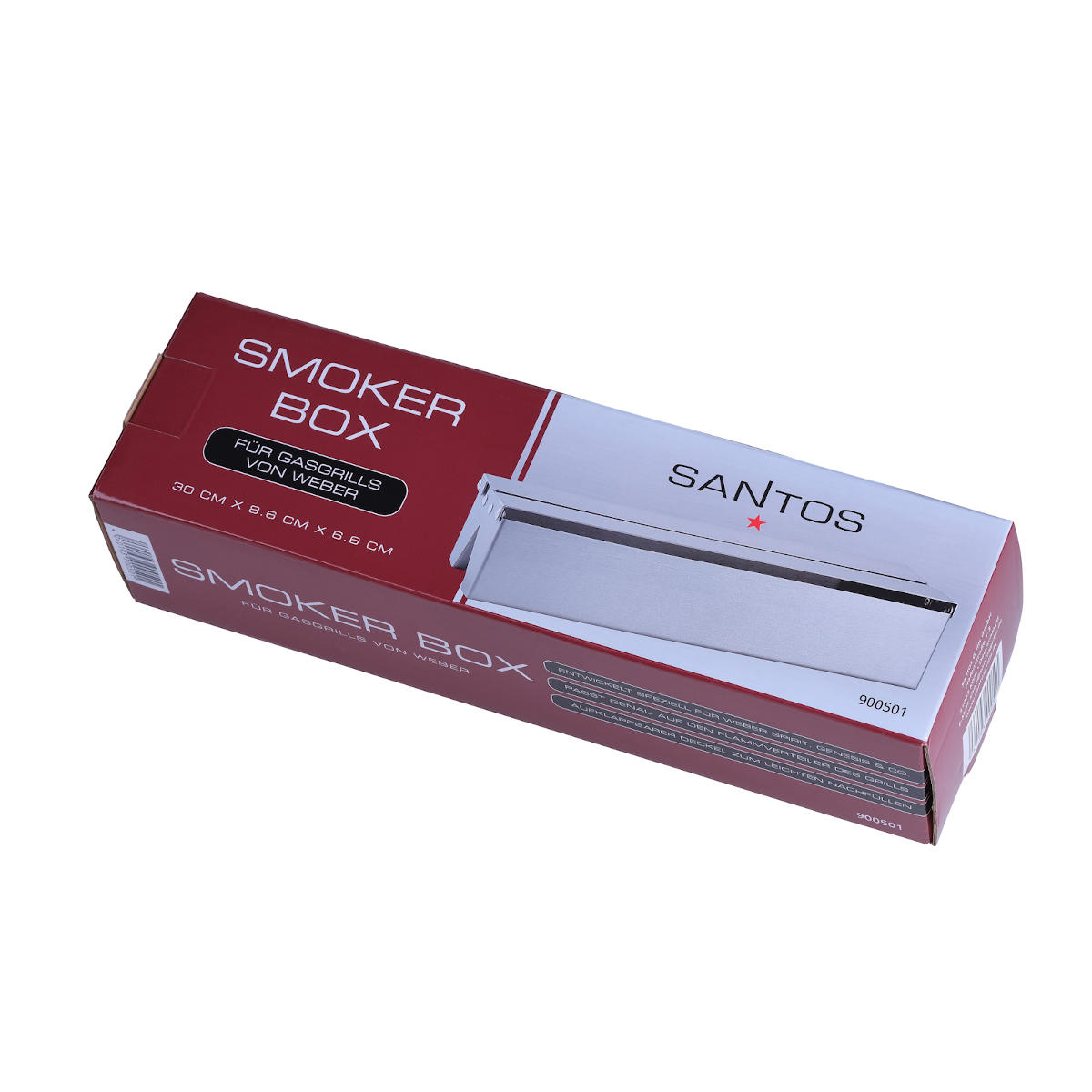 SANTOS Smoker Box für Weber Gasgrills Verpackung