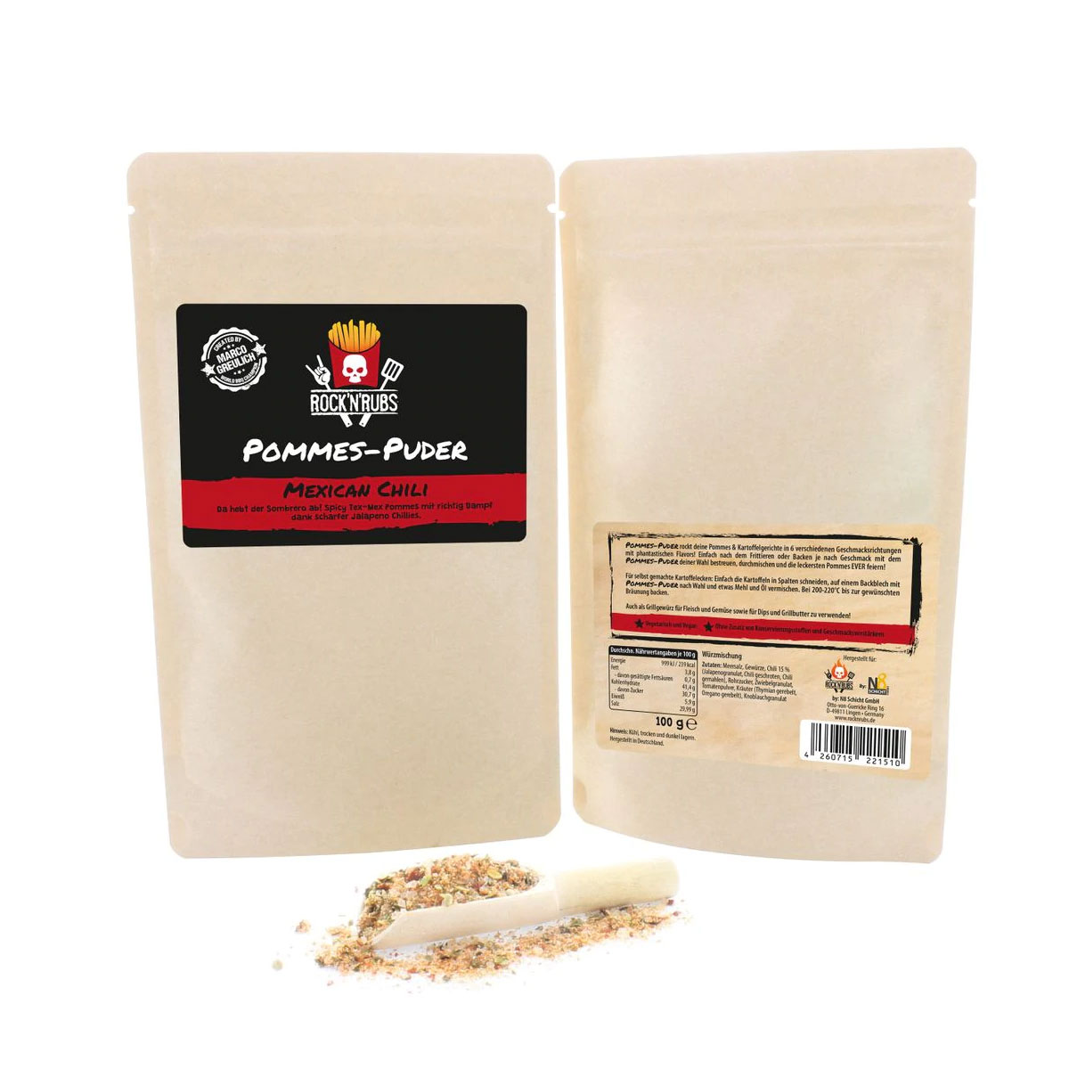 Rock'n'Rubs Pommes-Puder – Mexican Chili Rock'n'Rubs Pommes-Puder – Mexican Chili