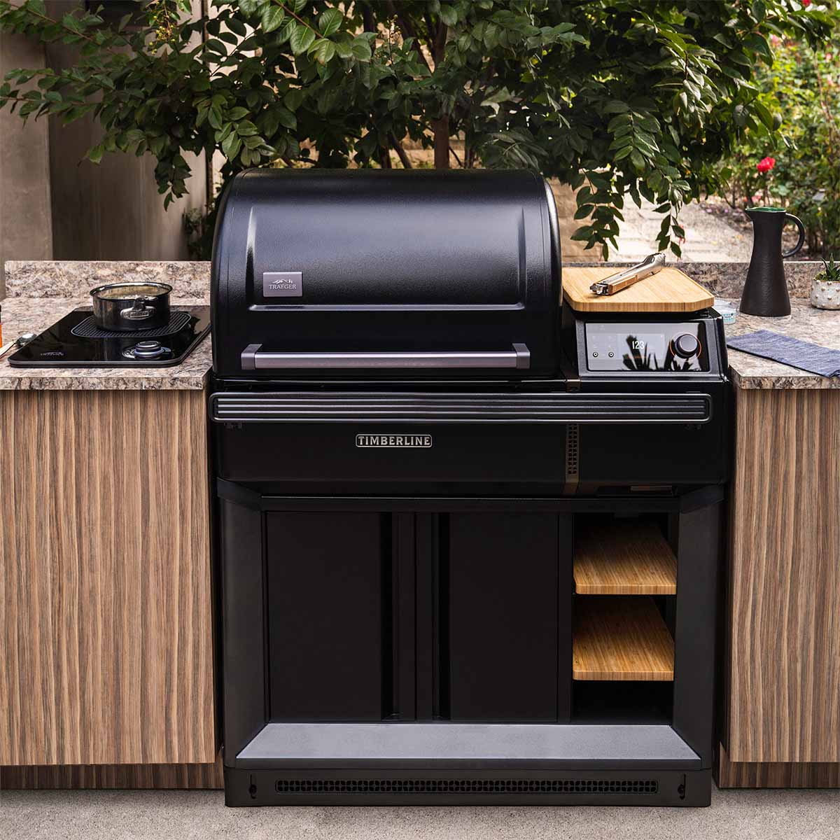 Traeger Pelletgrill Timberline XL, Schwarz Einbaugrill Außenküche