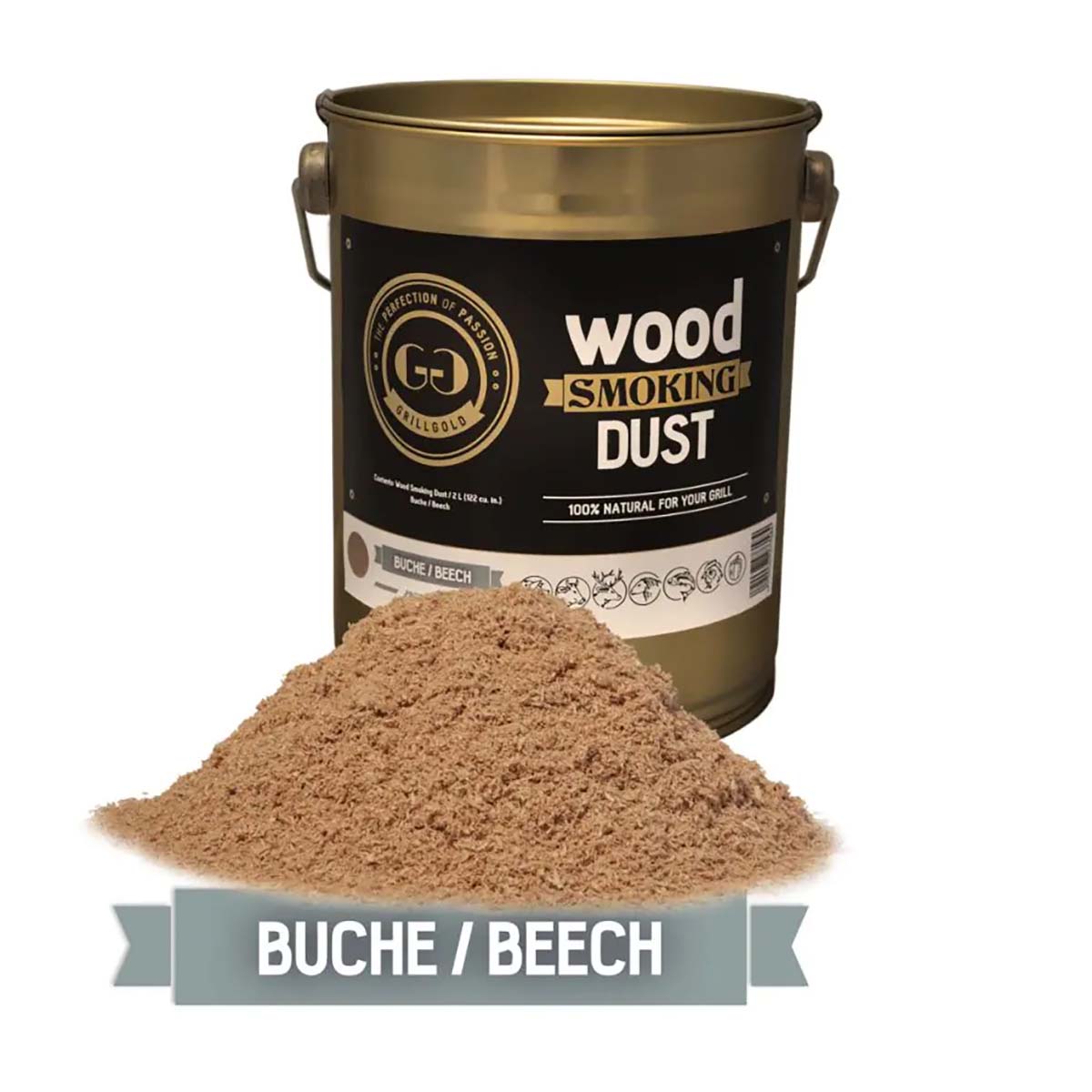 Grillgold Wood Smoking Dust / Buche / 2 Liter  (122 cu. in.)