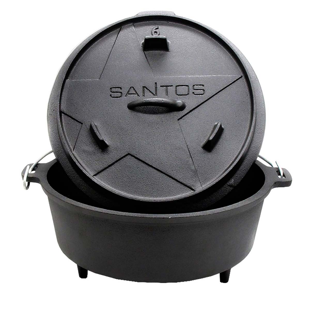 SANTOS Dutch Oven 6qt mit Füßen SANTOS Dutch Oven 6qt mit Füßen