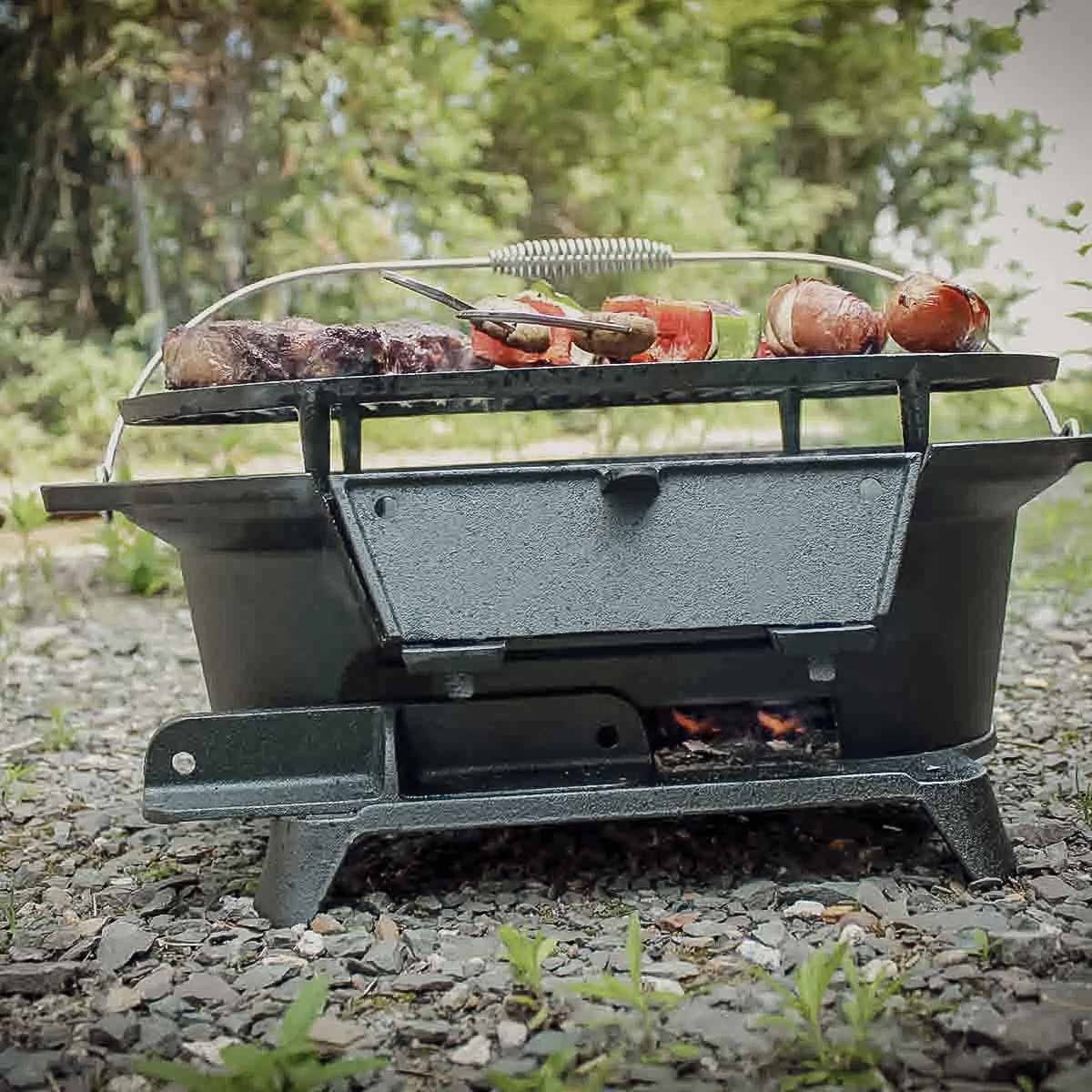 SANTOS Grilltopf mit Gussrost “Hibachi-Style