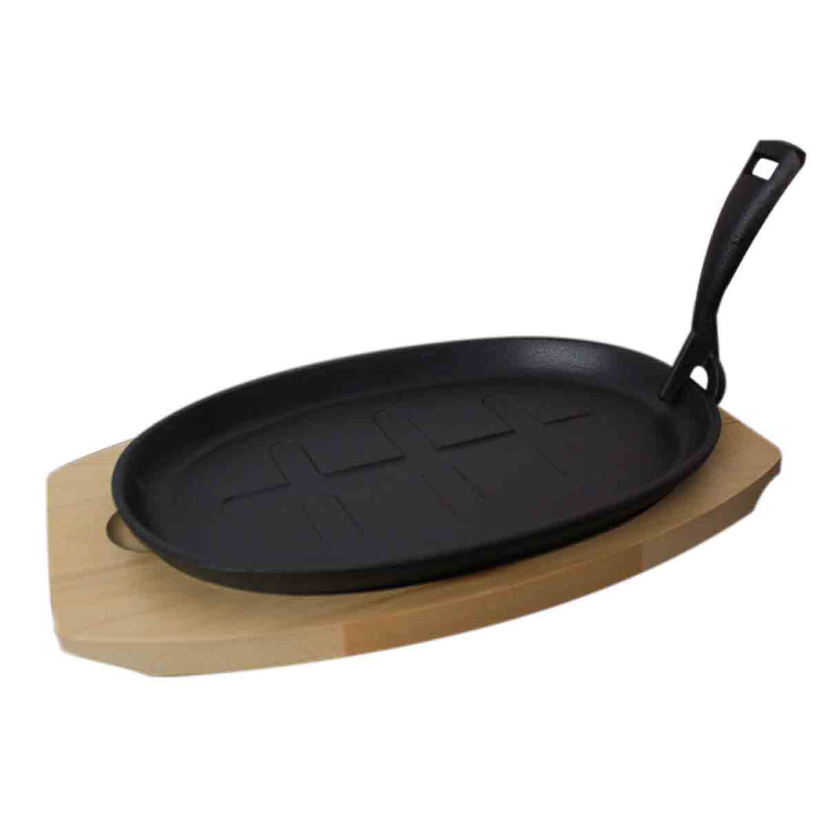 SANTOS Pfanne Gusseisen inkl. Tablett & Griff, 27,3 x 18,7 cm SANTOS Pfanne Gusseisen inkl. Tablett & Griff, 27,3 x 18,7 cm