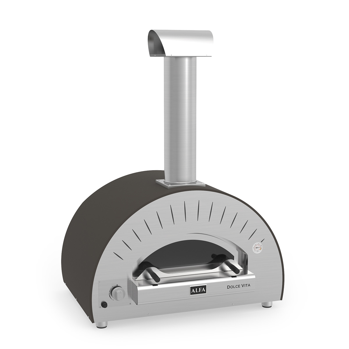 Alfa Forni Pizzaofen Dolce Vita Hybrid-Ofen Grau