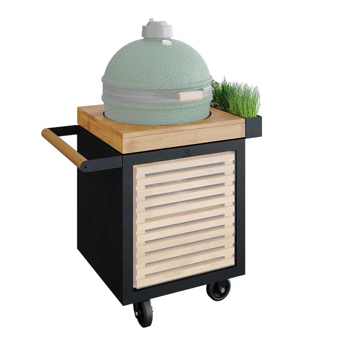 OFYR Kamado Table Black 65 PRO Teakholz (mit BGE und Insert Small) OFYR Kamado Table Black 65 PRO Teakholz (mit BGE und Insert Small)
