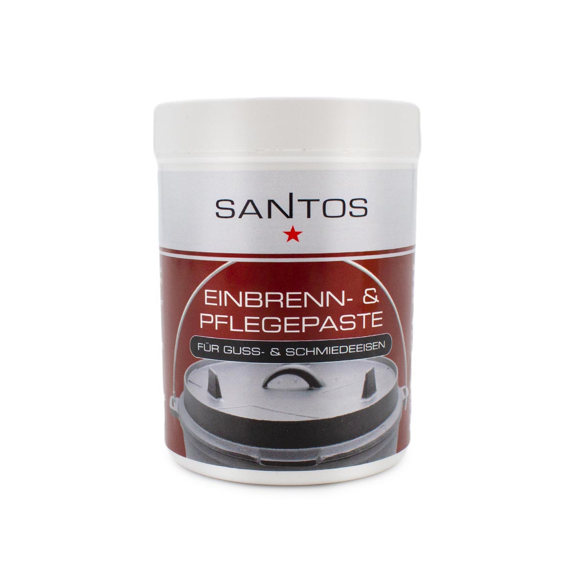 SANTOS Einbrenn- & Pflegepaste für Guss- und Schmiedeeisen, 250 ml