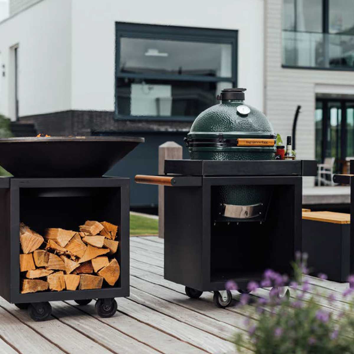 OFYR Kamado Table Black 65 PRO Concrete BGE OFYR Kamado Table Black 65 PRO Concrete BGE
