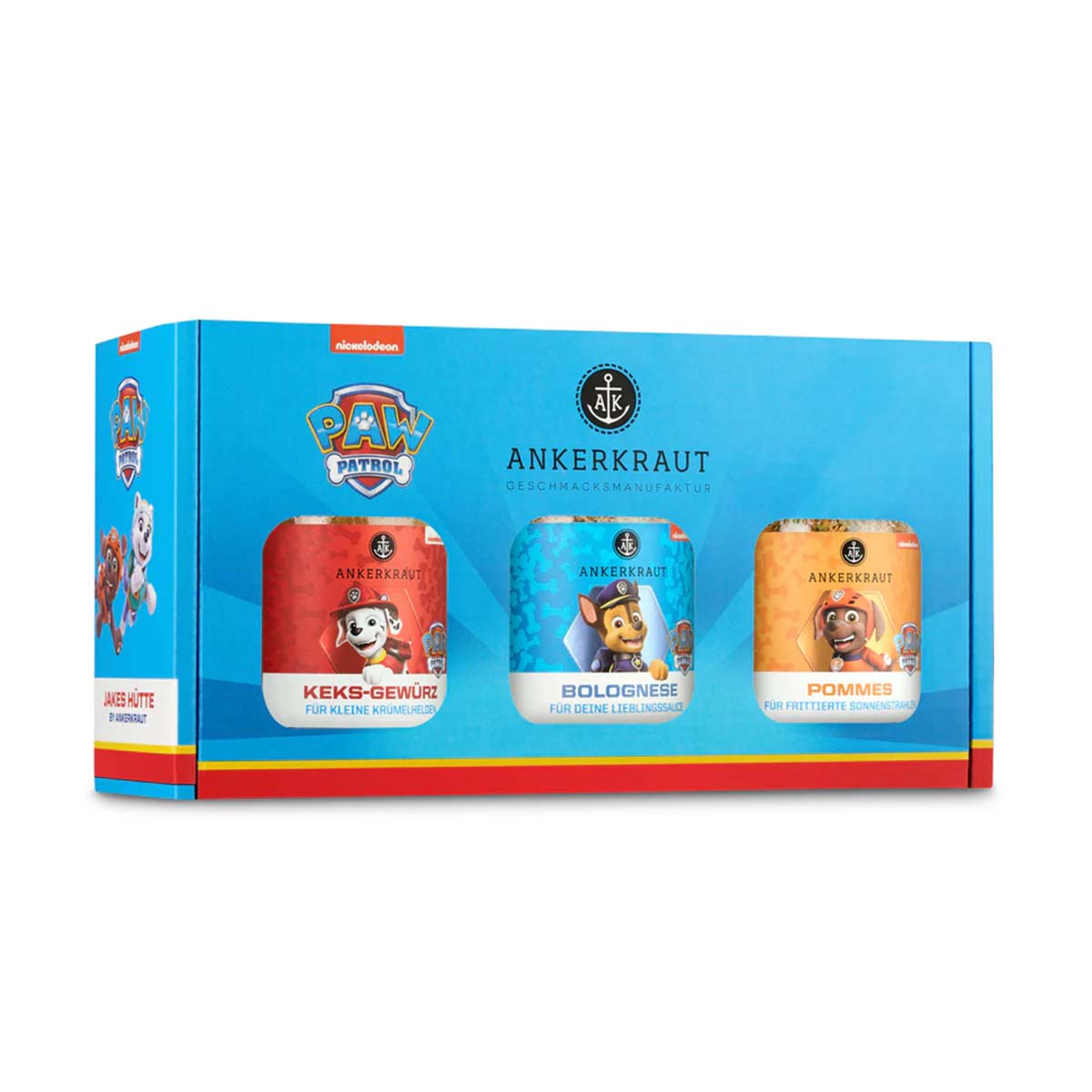 Ankerkraut Jakes Hütte, Paw Patrol Gewürz Set mit 3 Korkengläsern