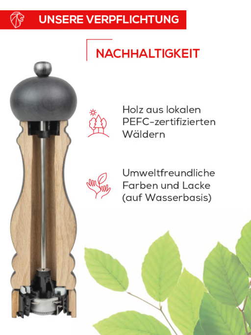 BOREAL Pfeffermühle olivgrün 12 cm
