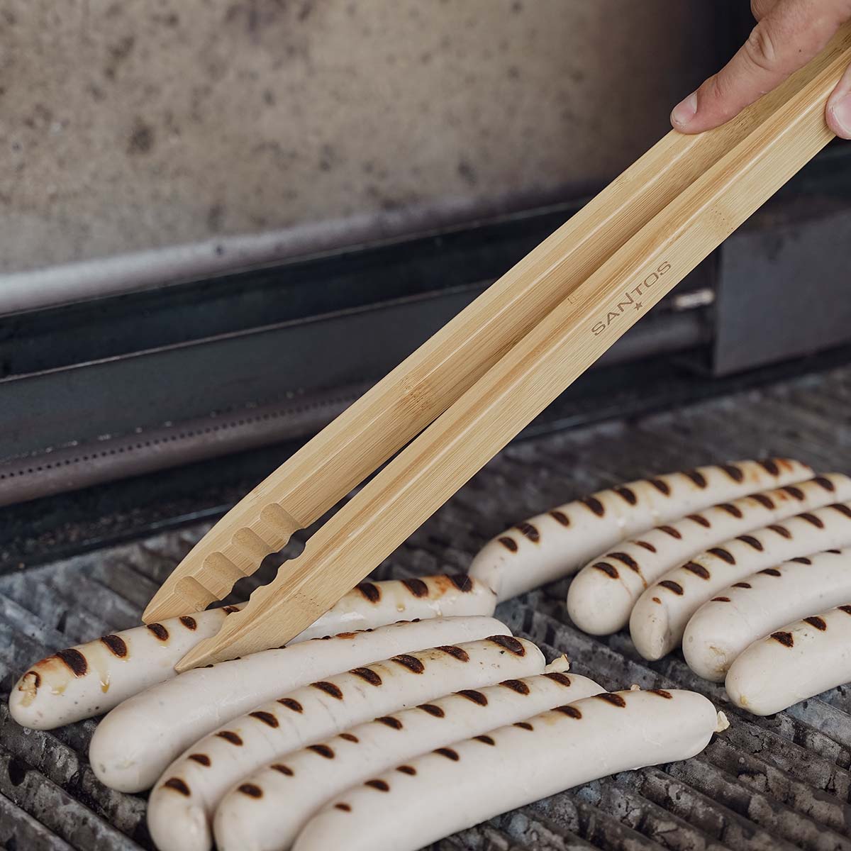 SANTOS Grillzange aus Bambusholz | 60 cm