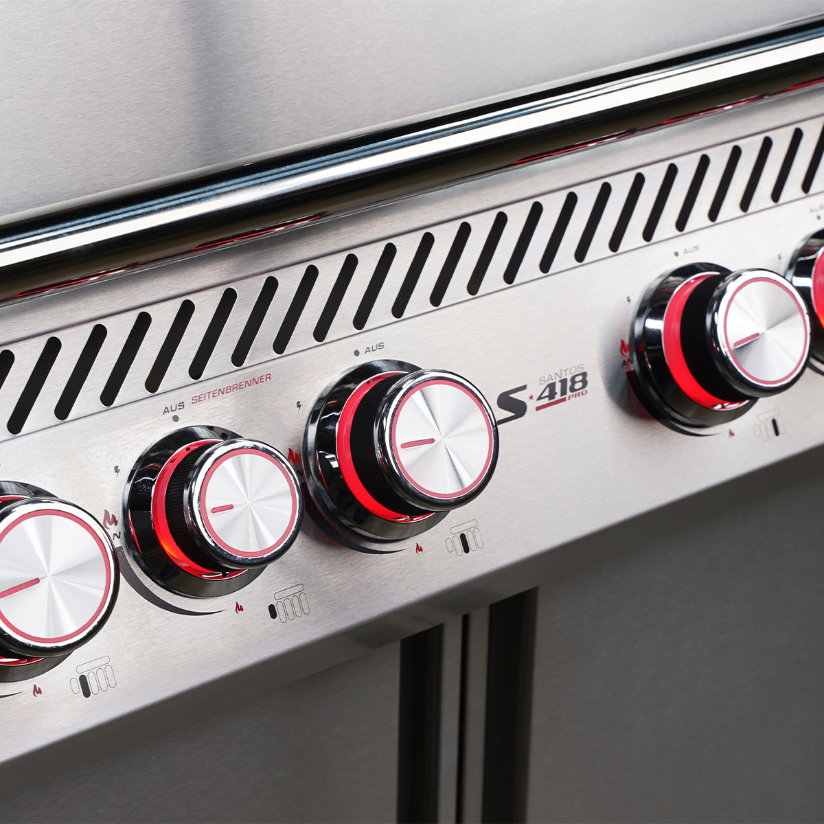 SANTOS S-418 Pro TST | Seiten- & Heckbrenner | Ready2Grill Bundle